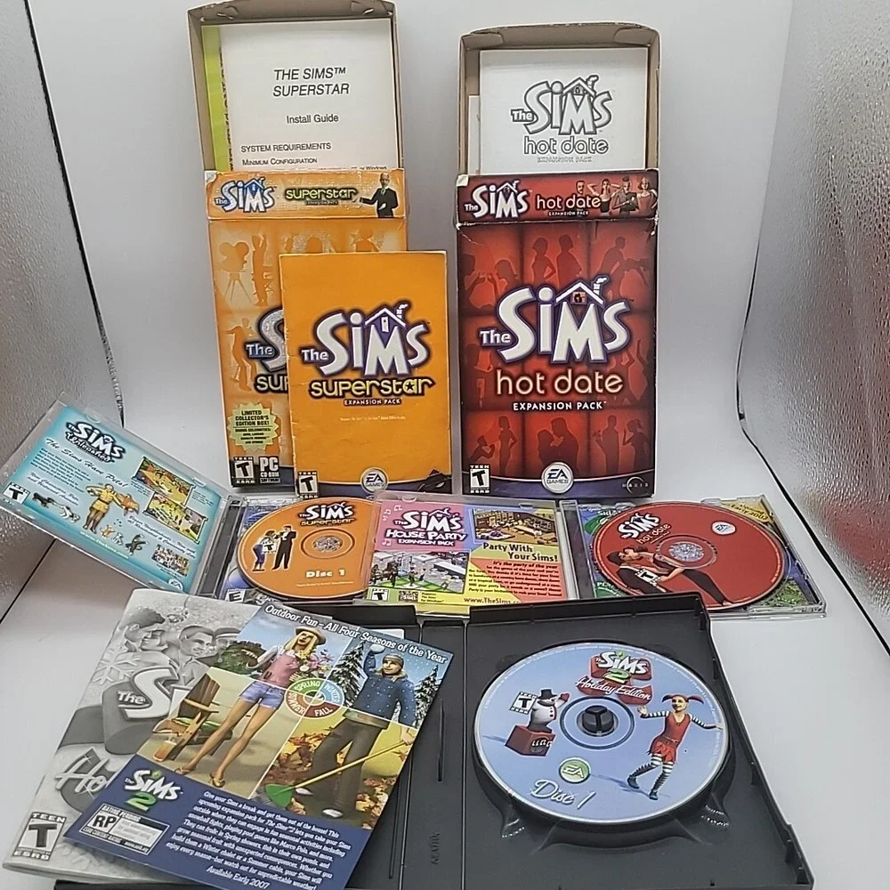 The Sims Lot of 13 PC‎ Games and Expansion Packs